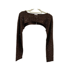 NWT Misa Los Angeles Womens Rafael Cardigan Long Sleeve Shimmer Chocolate Size S